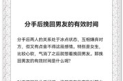 分手后如何挽回感情（15个步骤教你成功复合）